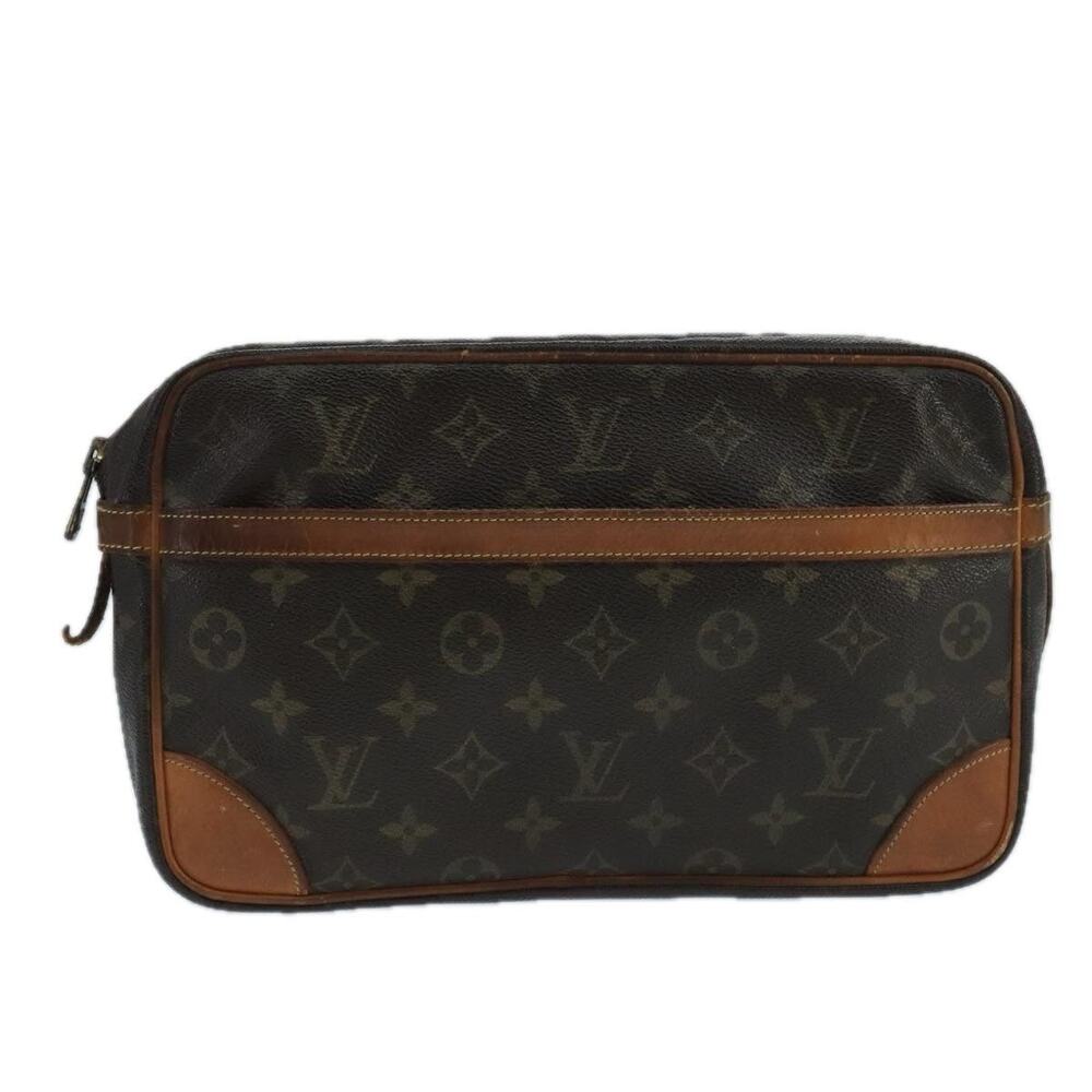 Louis Vuitton Monogram Compiegne 28 Clutch Bag Brown